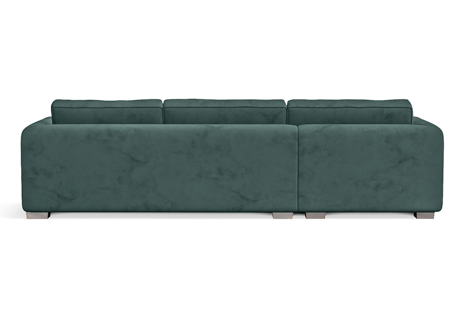 Barletta 3 Seater Left Hand Facing Chaise Lounge Corner Sofa Teal Velvet