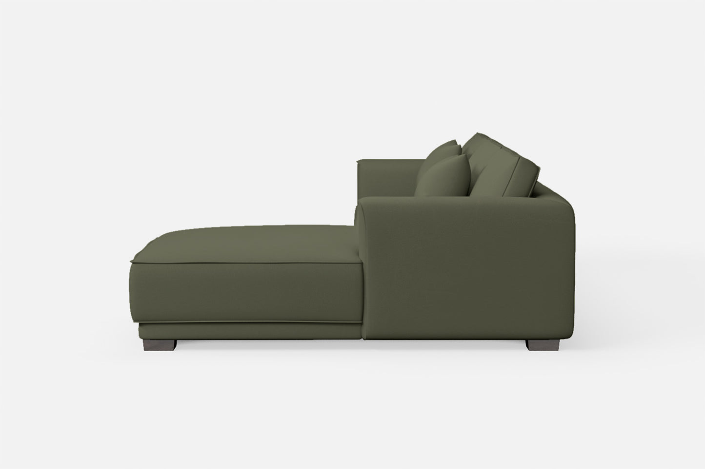 Barletta 3 Seater Right Hand Facing Chaise Lounge Corner Sofa Sage Leather