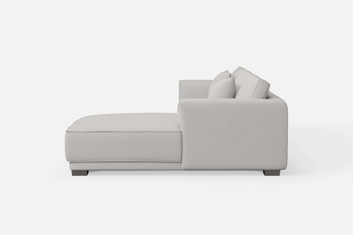 Barletta 3 Seater Right Hand Facing Chaise Lounge Corner Sofa White Leather