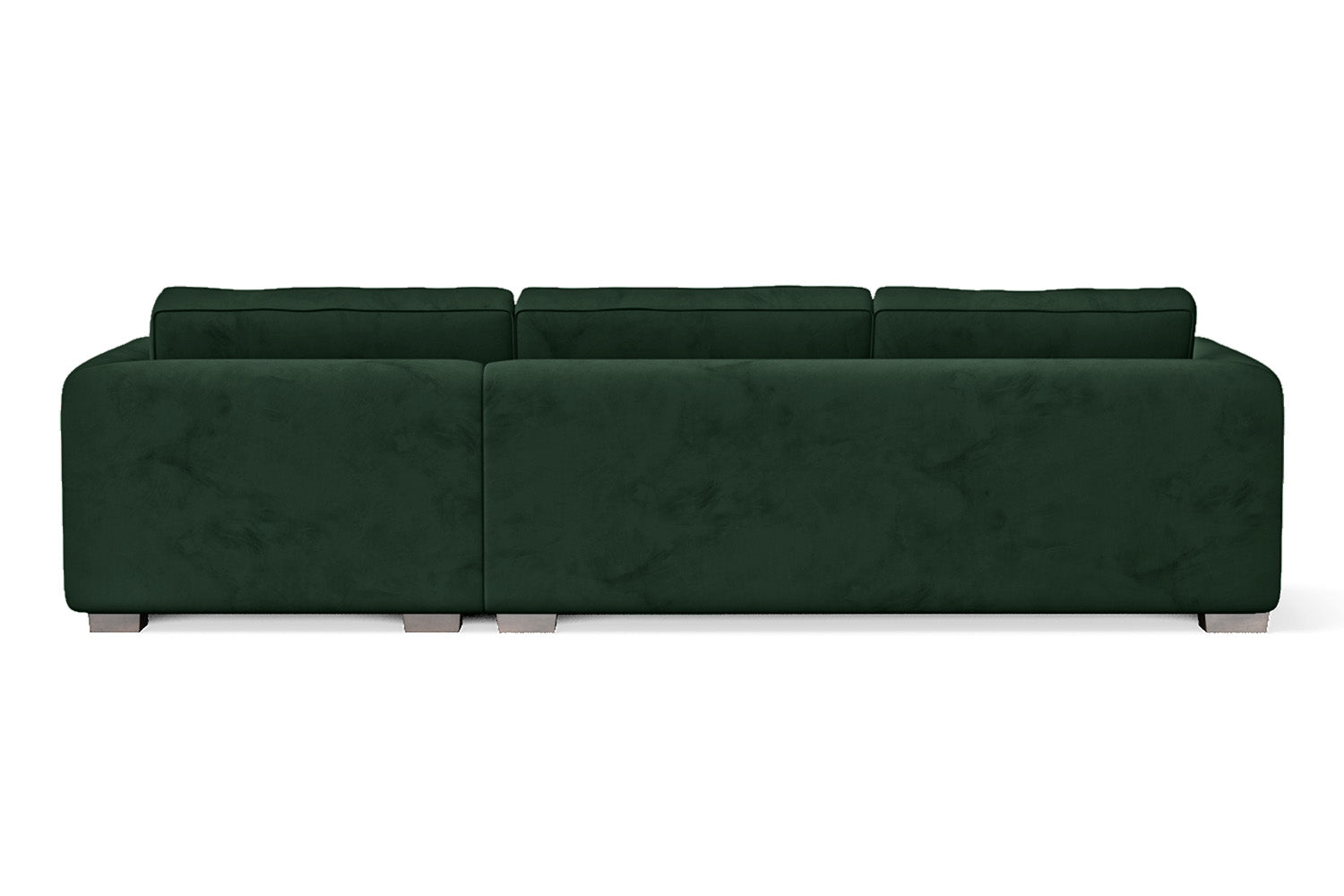 Barletta 3 Seater Right Hand Facing Chaise Lounge Corner Sofa Green Velvet