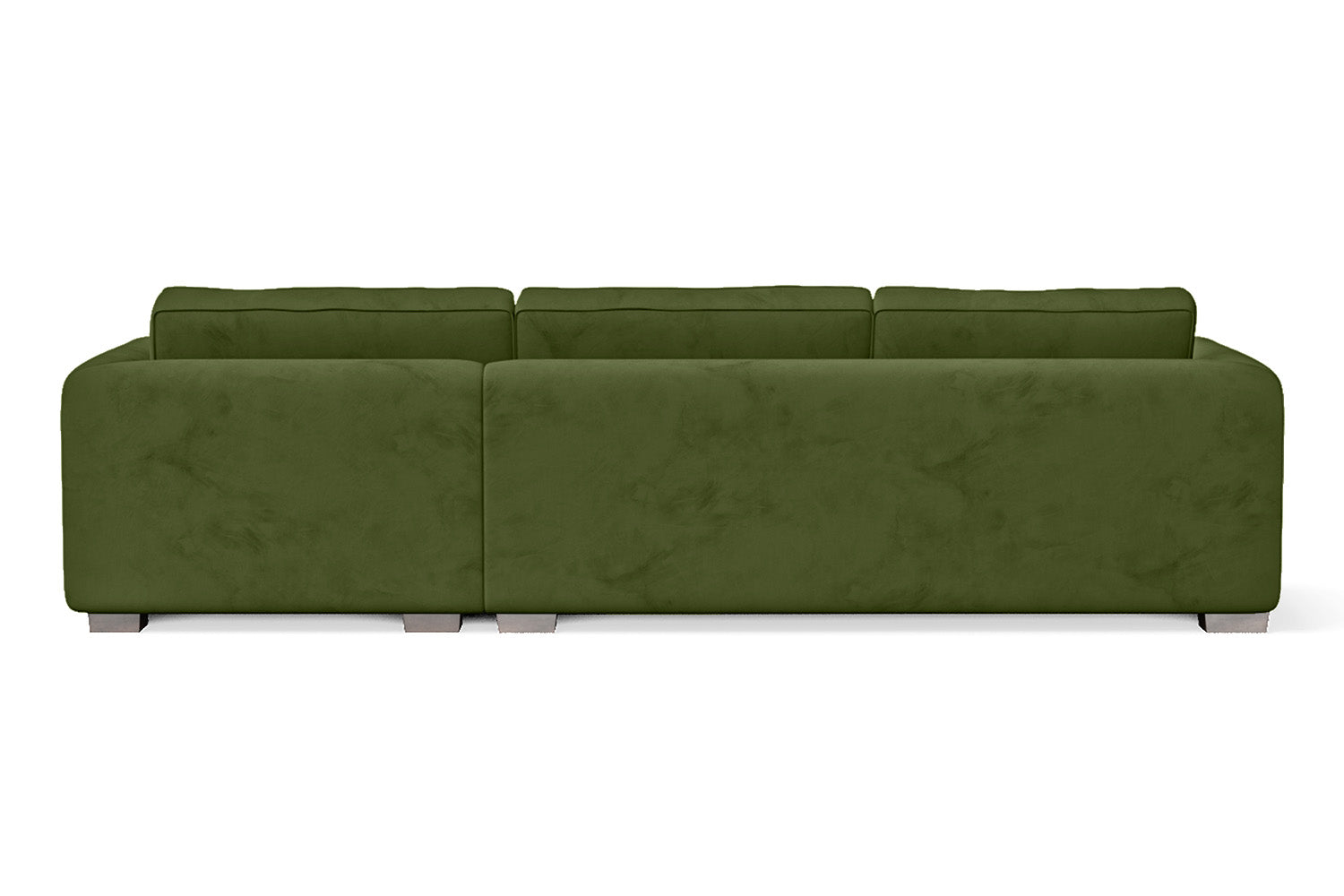 Barletta 3 Seater Right Hand Facing Chaise Lounge Corner Sofa Lime Velvet