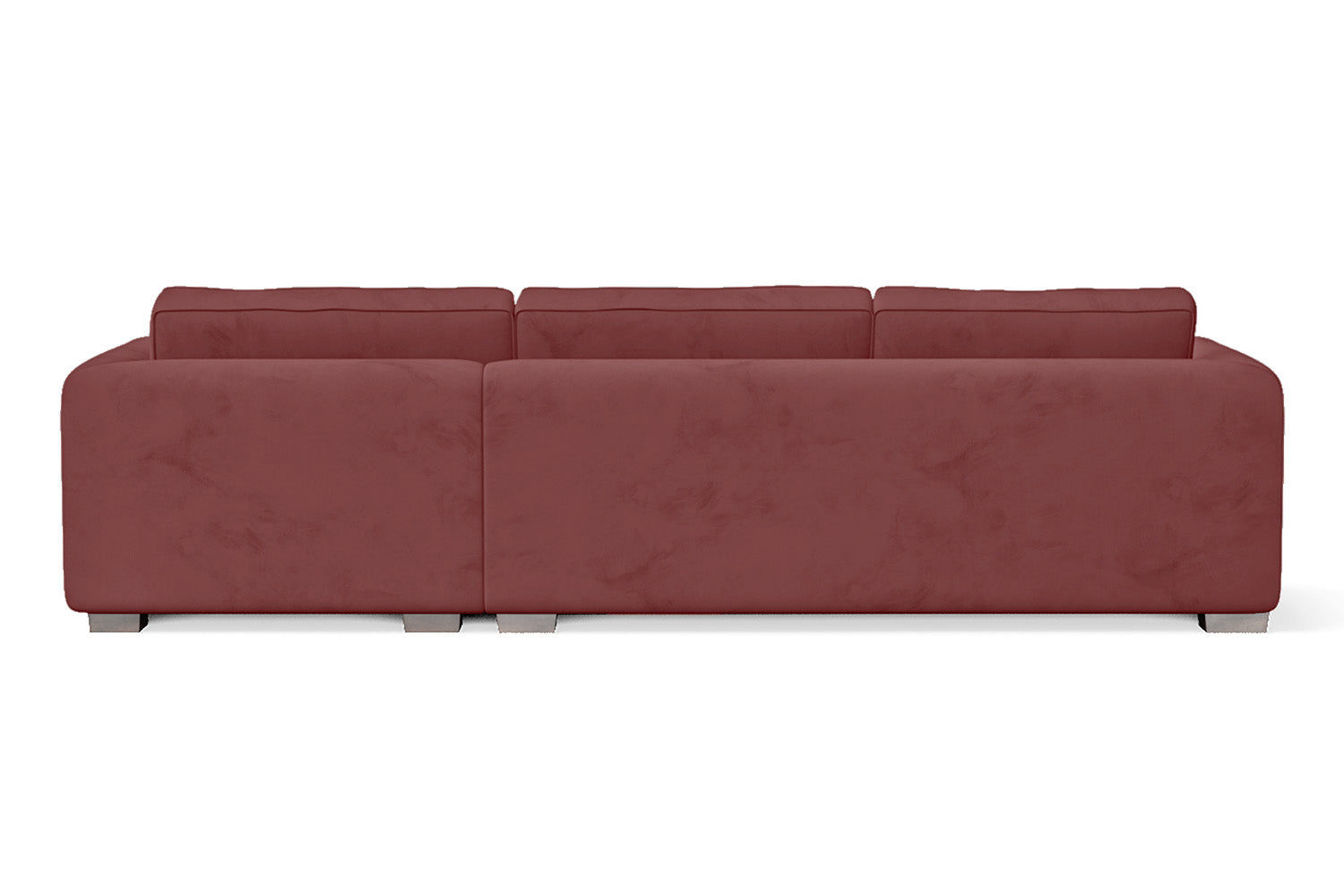 Barletta 3 Seater Right Hand Facing Chaise Lounge Corner Sofa Pink Velvet