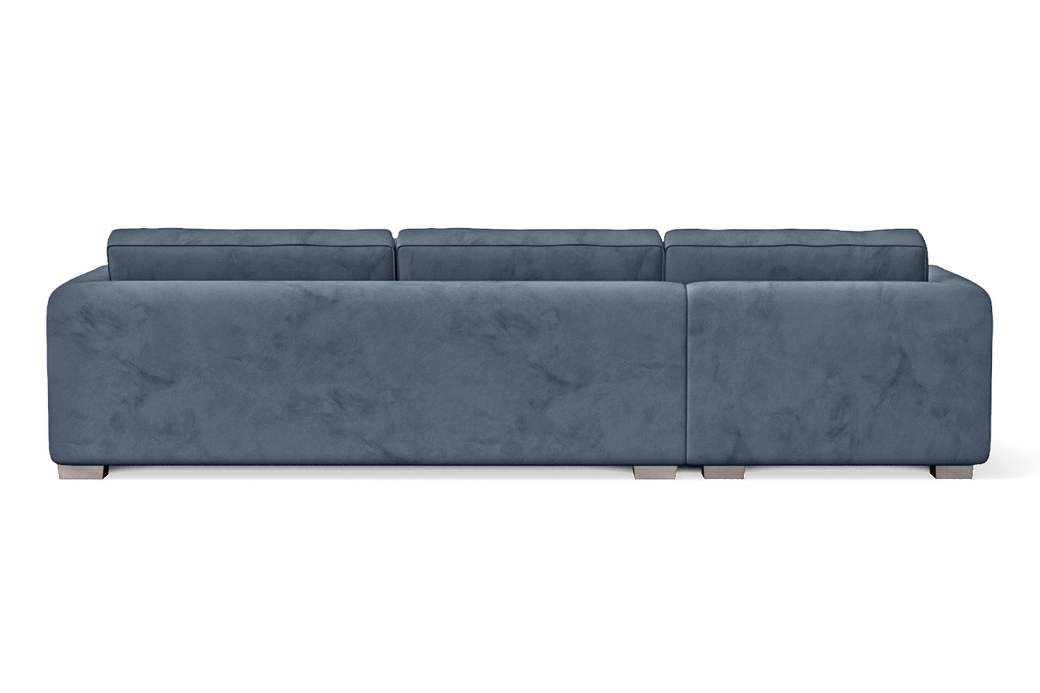 Barletta 4 Seater Left Hand Facing Chaise Lounge Corner Sofa Baby Blue Velvet