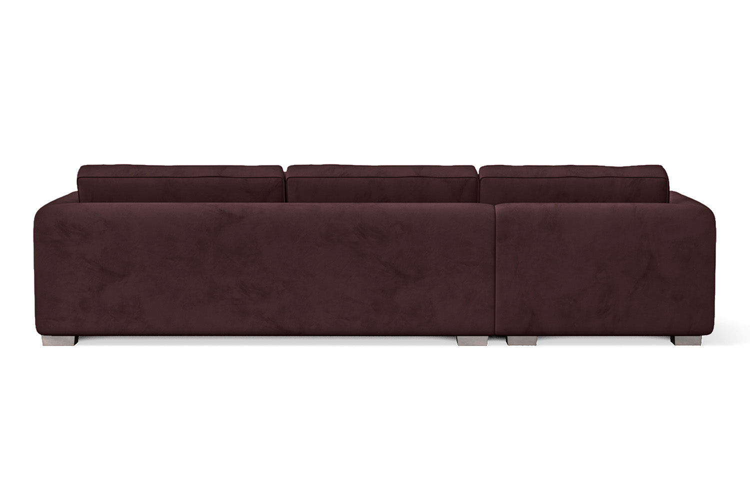 Barletta 4 Seater Left Hand Facing Chaise Lounge Corner Sofa Grape Velvet