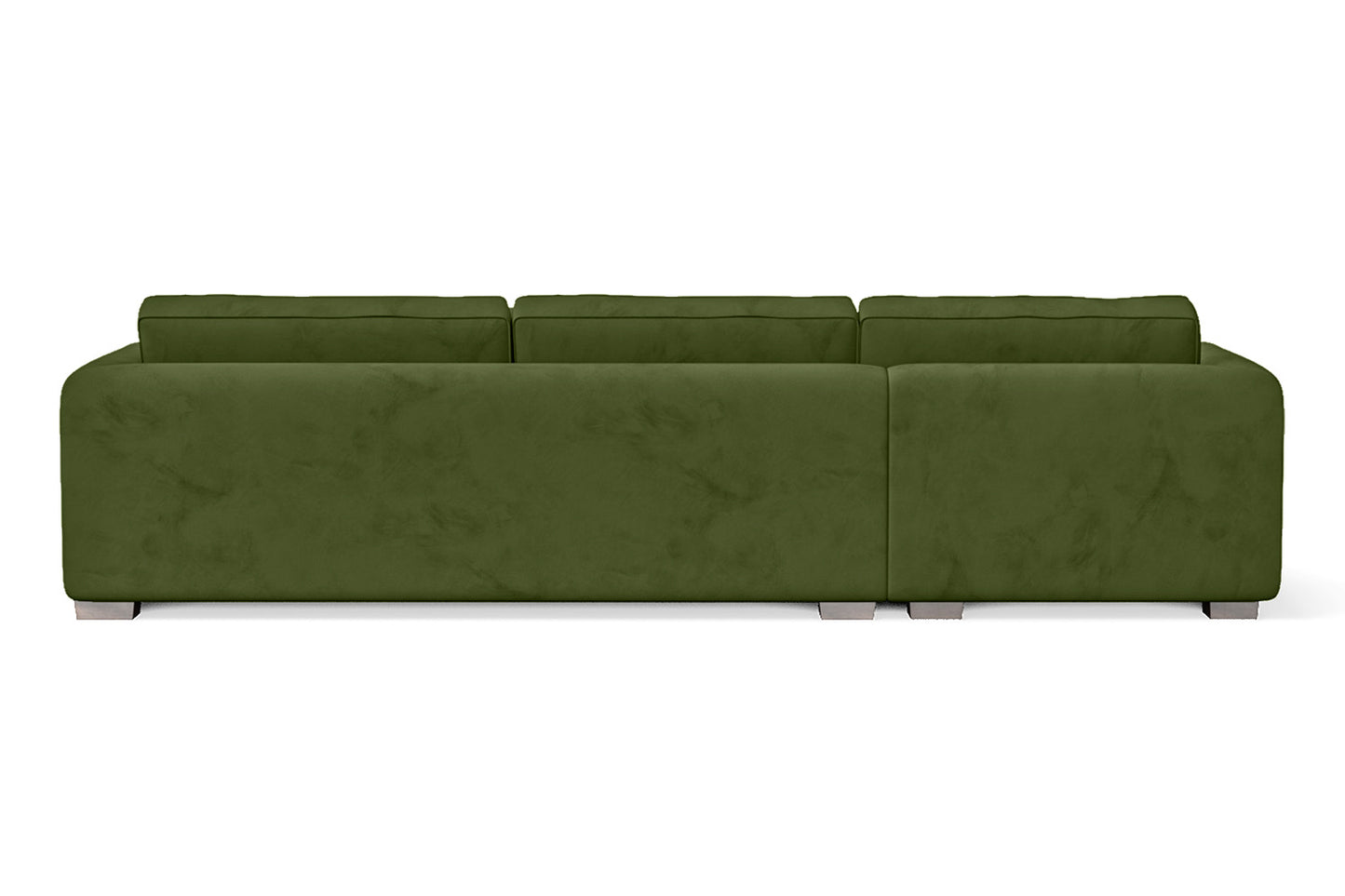 Barletta 4 Seater Left Hand Facing Chaise Lounge Corner Sofa Lime Velvet