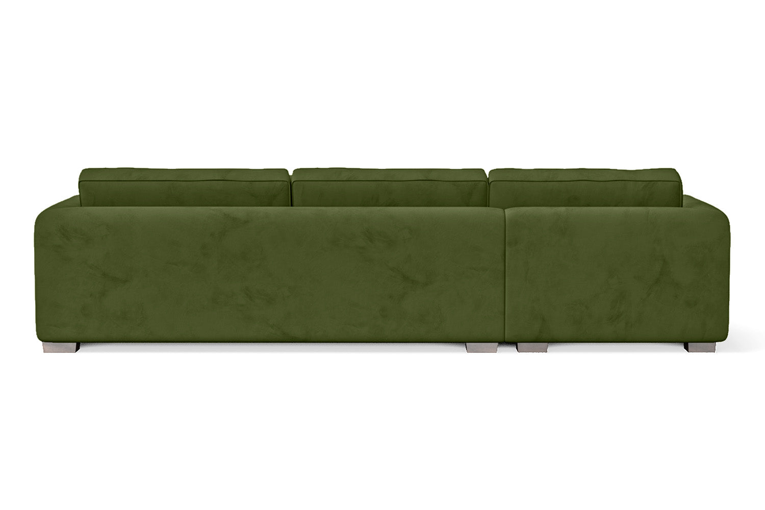 Barletta 4 Seater Left Hand Facing Chaise Lounge Corner Sofa Lime Velvet