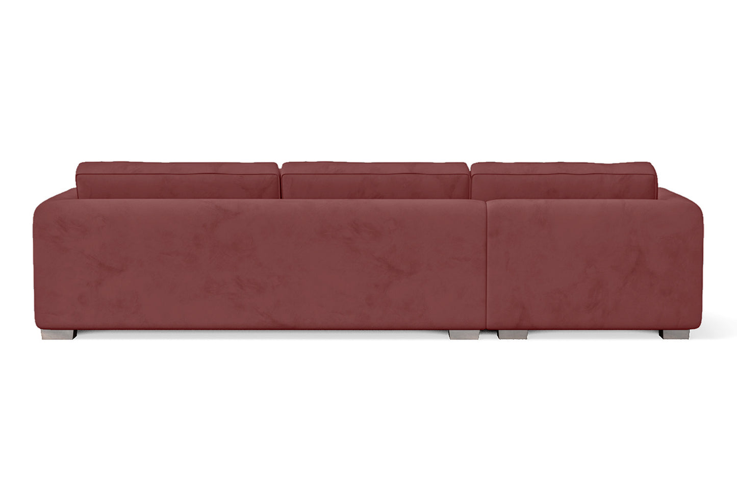 Barletta 4 Seater Left Hand Facing Chaise Lounge Corner Sofa Pink Velvet