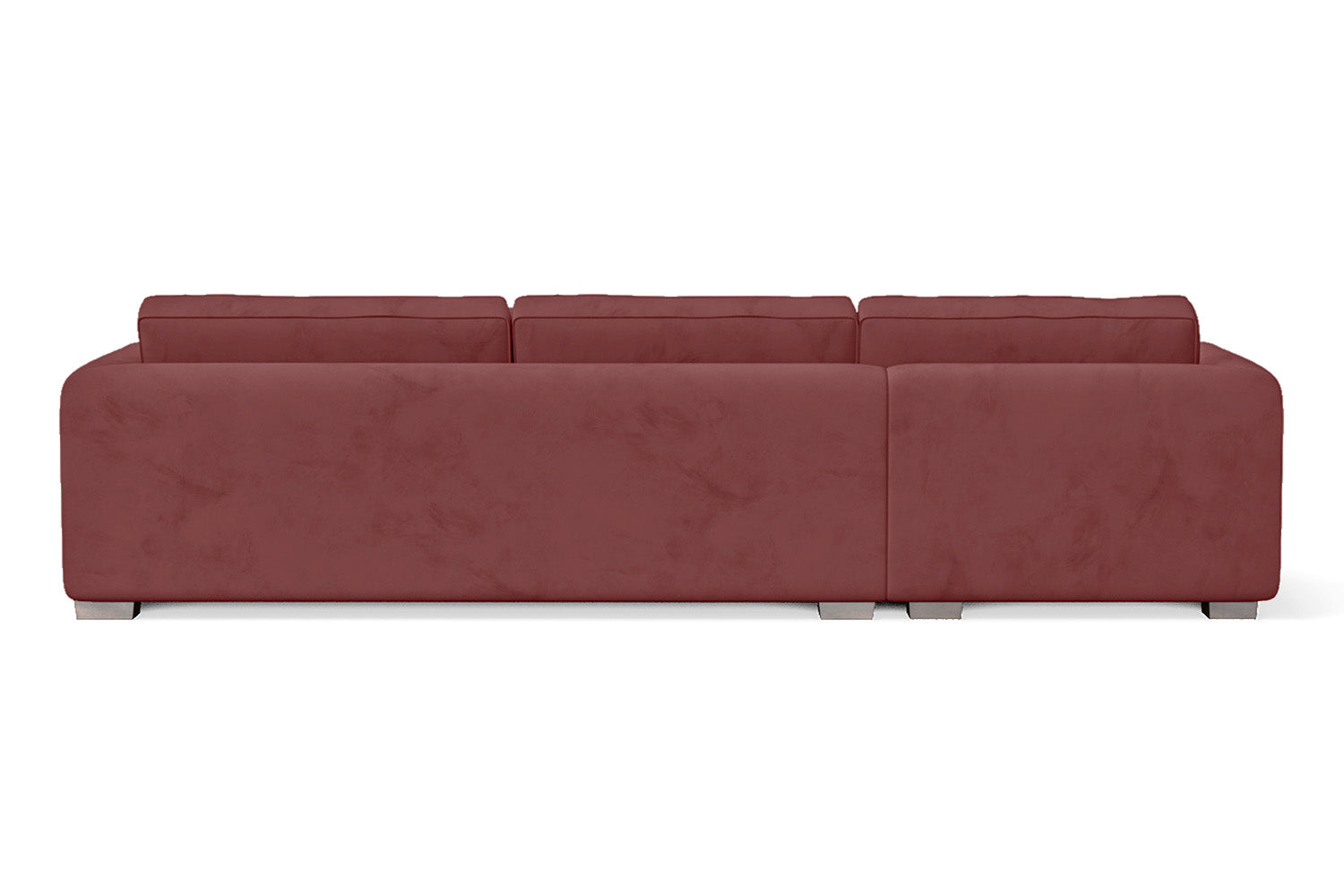 Barletta 4 Seater Left Hand Facing Chaise Lounge Corner Sofa Pink Velvet