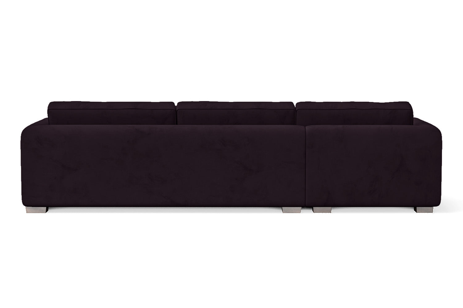 Barletta 4 Seater Left Hand Facing Chaise Lounge Corner Sofa Purple Velvet