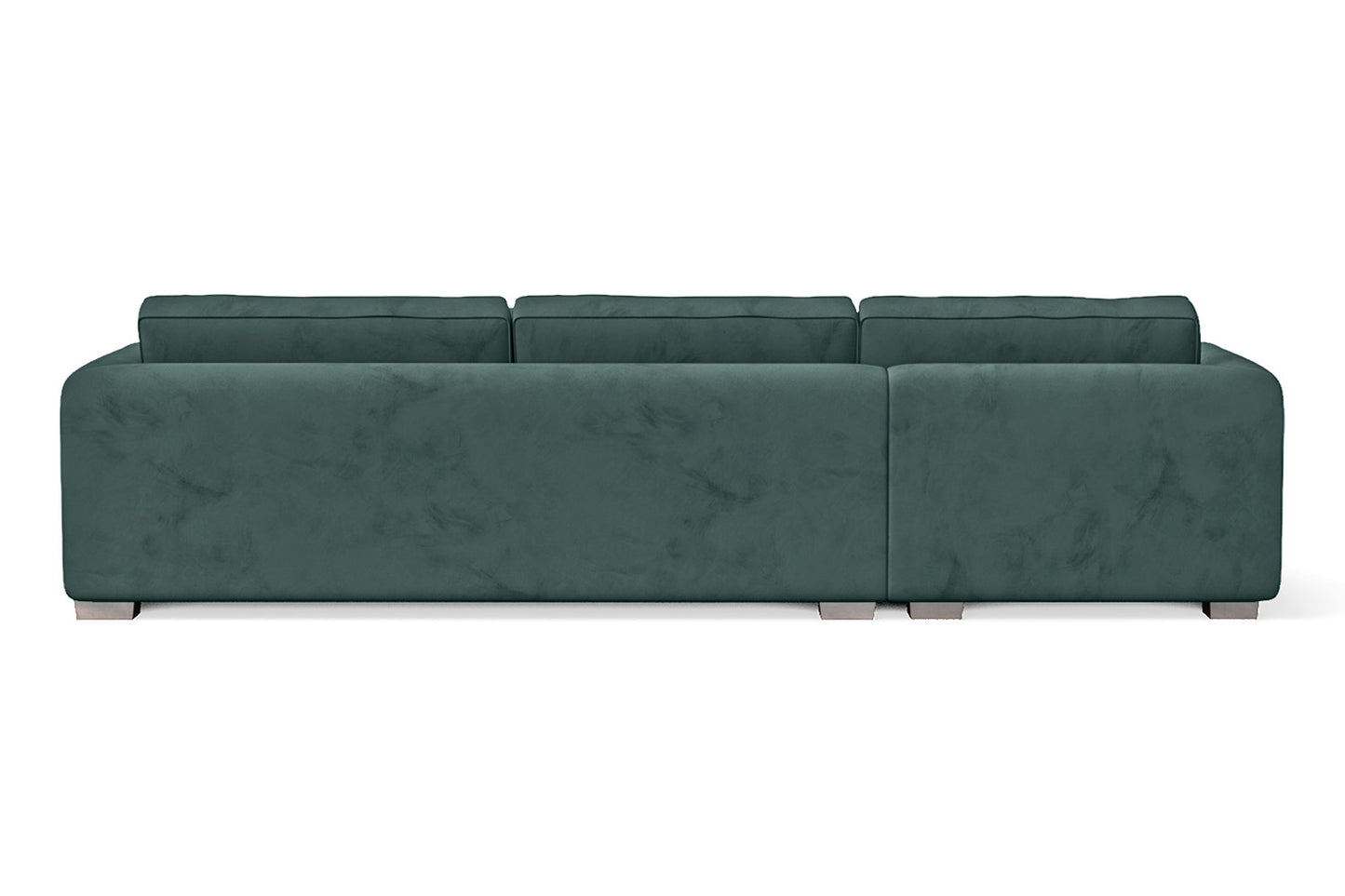 Barletta 4 Seater Left Hand Facing Chaise Lounge Corner Sofa Teal Velvet