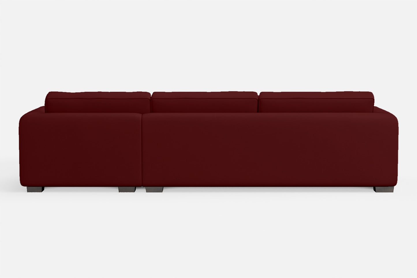 Barletta 4 Seater Right Hand Facing Chaise Lounge Corner Sofa Red Leather