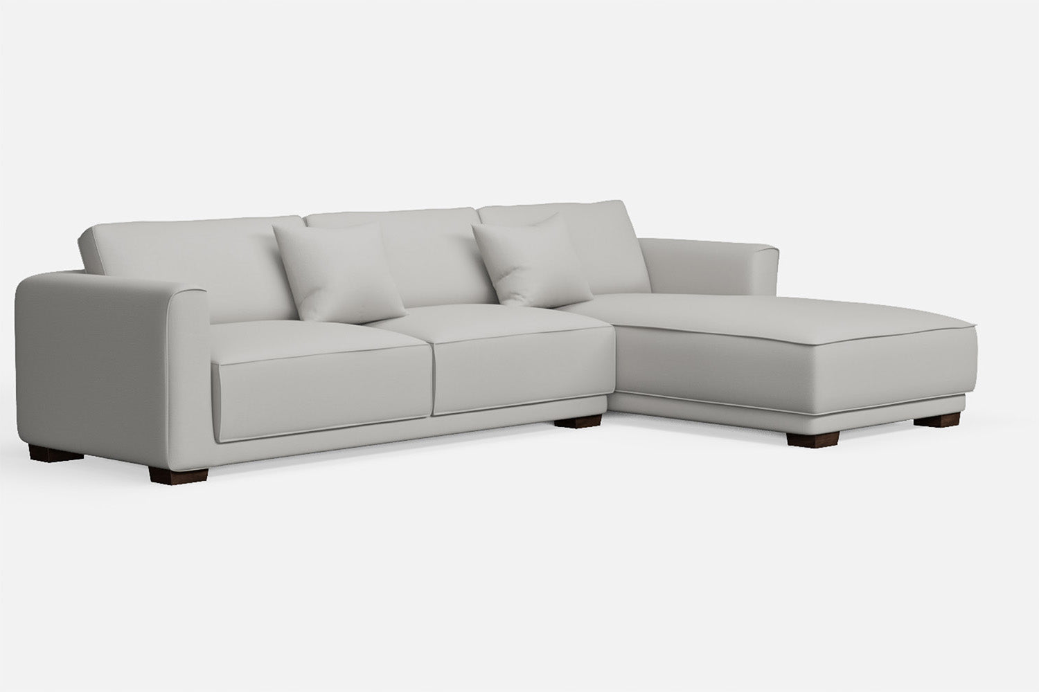 Barletta 4 Seater Right Hand Facing Chaise Lounge Corner Sofa White Leather