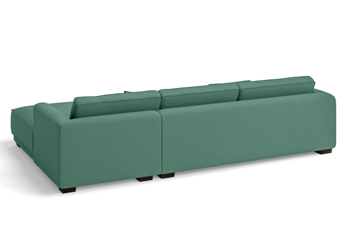 Barletta 4 Seater Right Hand Facing Chaise Lounge Corner Sofa Mint Green Linen Fabric