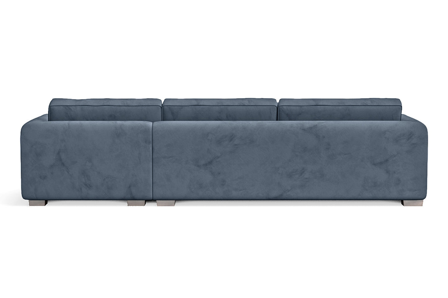 Barletta 4 Seater Right Hand Facing Chaise Lounge Corner Sofa Baby Blue Velvet