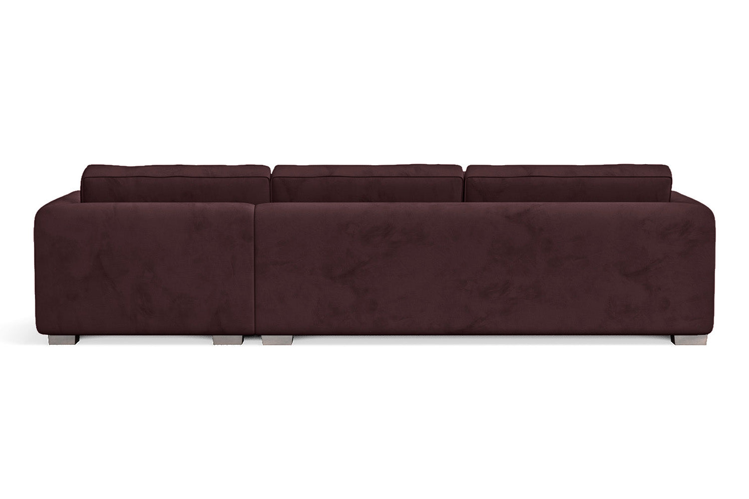 Barletta 4 Seater Right Hand Facing Chaise Lounge Corner Sofa Grape Velvet