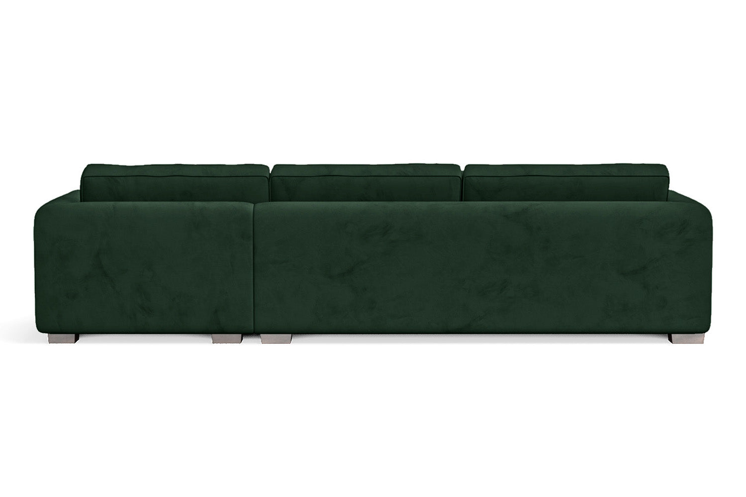 Barletta 4 Seater Right Hand Facing Chaise Lounge Corner Sofa Green Velvet