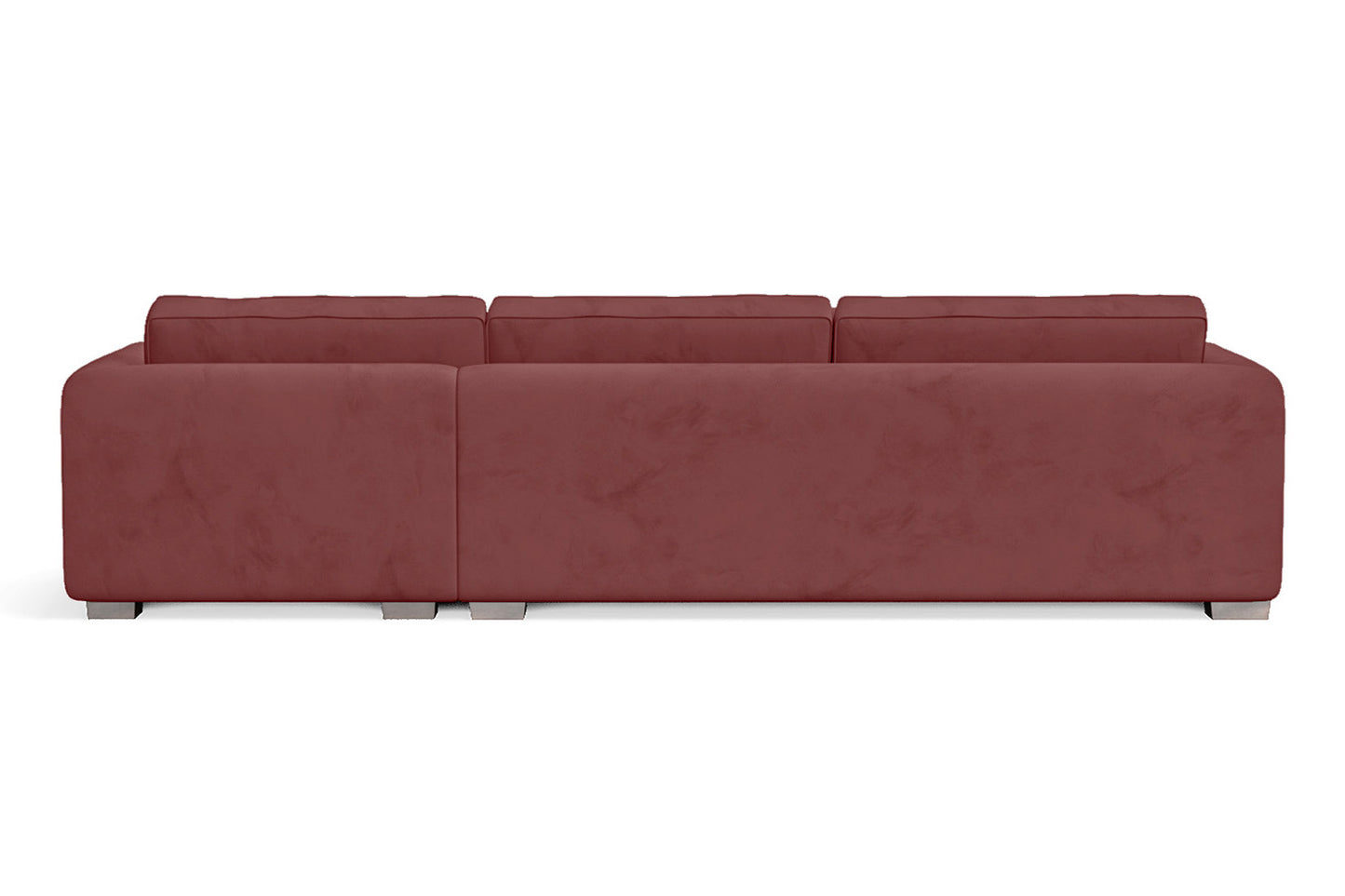 Barletta 4 Seater Right Hand Facing Chaise Lounge Corner Sofa Pink Velvet