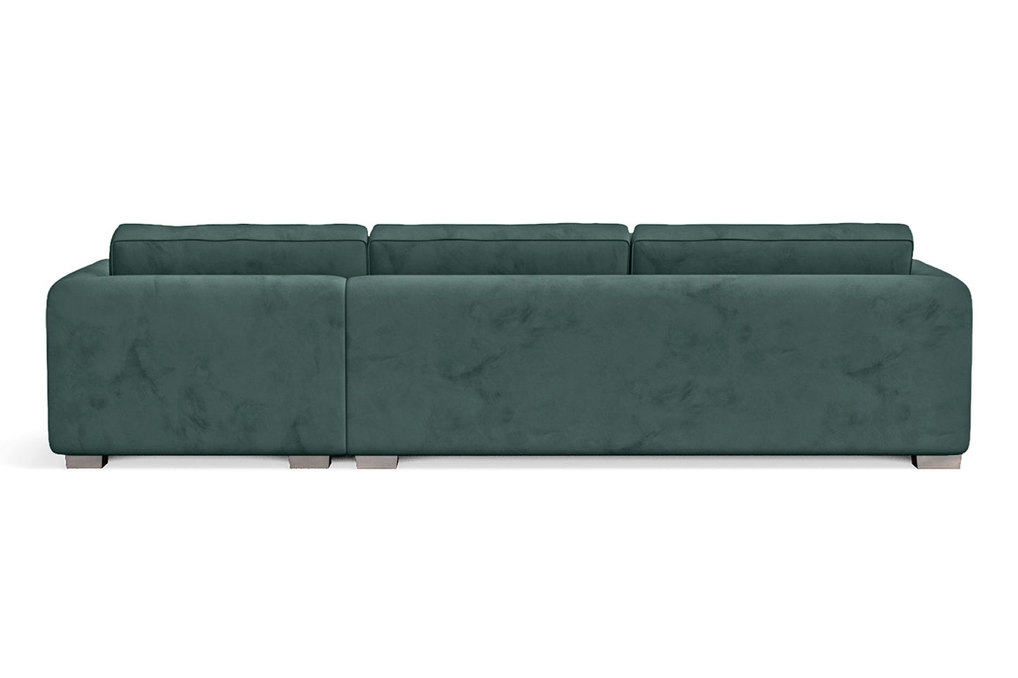 Barletta 4 Seater Right Hand Facing Chaise Lounge Corner Sofa Teal Velvet