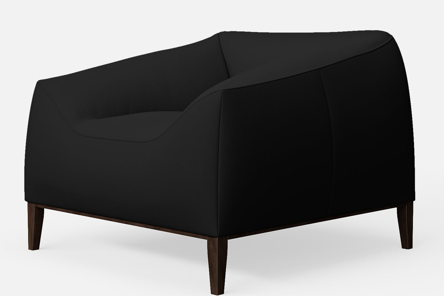 Bergamo Armchair Black Leather