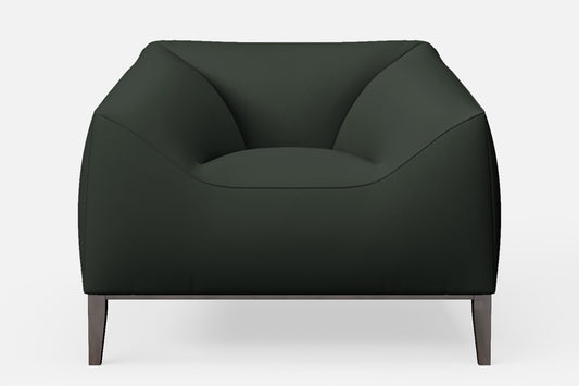 Bergamo Armchair Green Leather