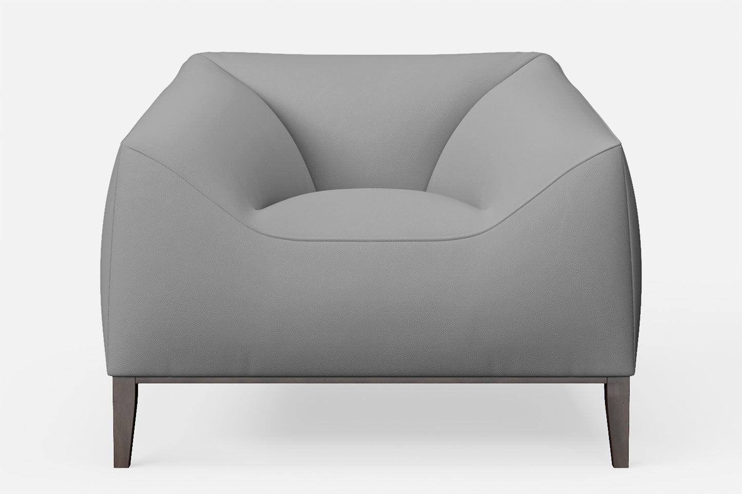 Bergamo Armchair Grey Leather