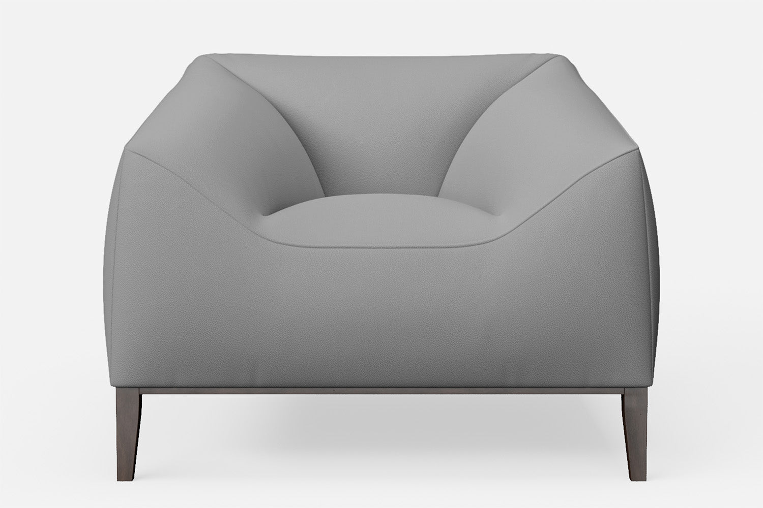 Bergamo Armchair Grey Leather