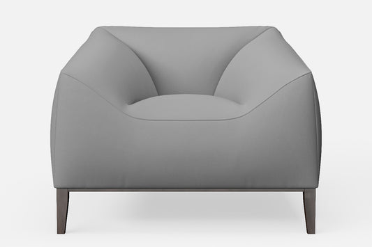 Bergamo Armchair Grey Leather