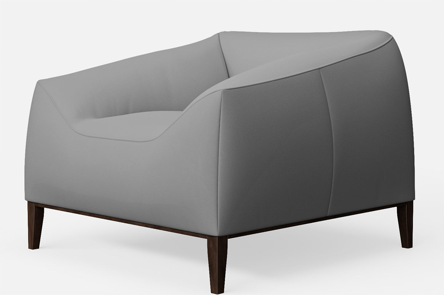 Bergamo Armchair Grey Leather