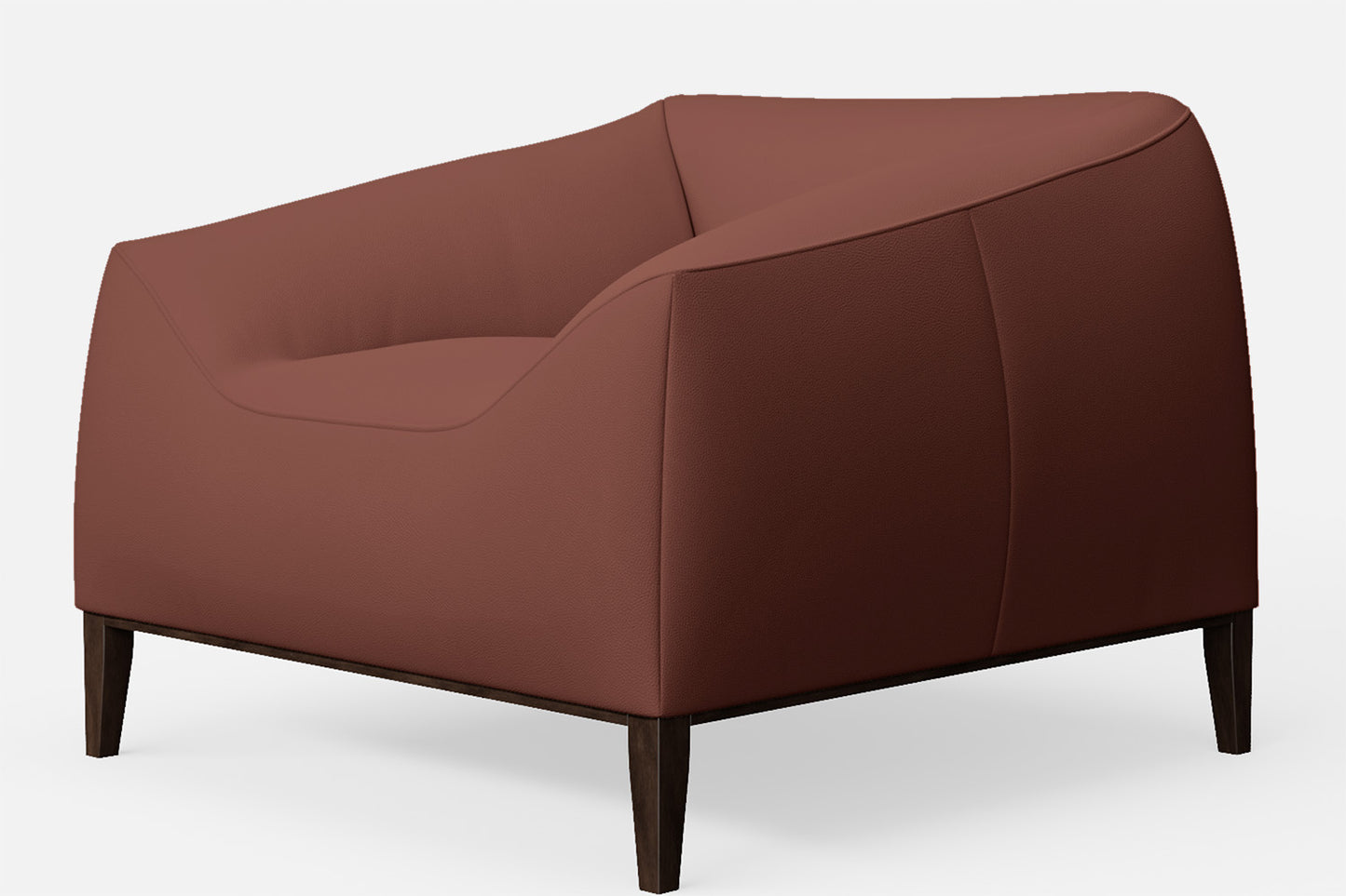 Bergamo Armchair Mauve Leather