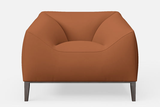 Bergamo Armchair Tan Brown Leather