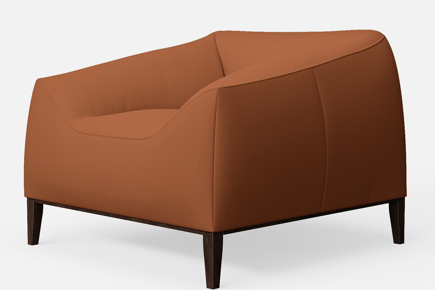 Bergamo Armchair Tan Brown Leather