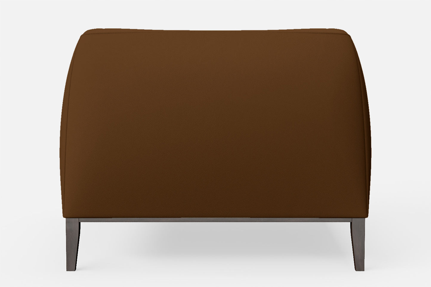 Bergamo Armchair Walnut Brown Leather