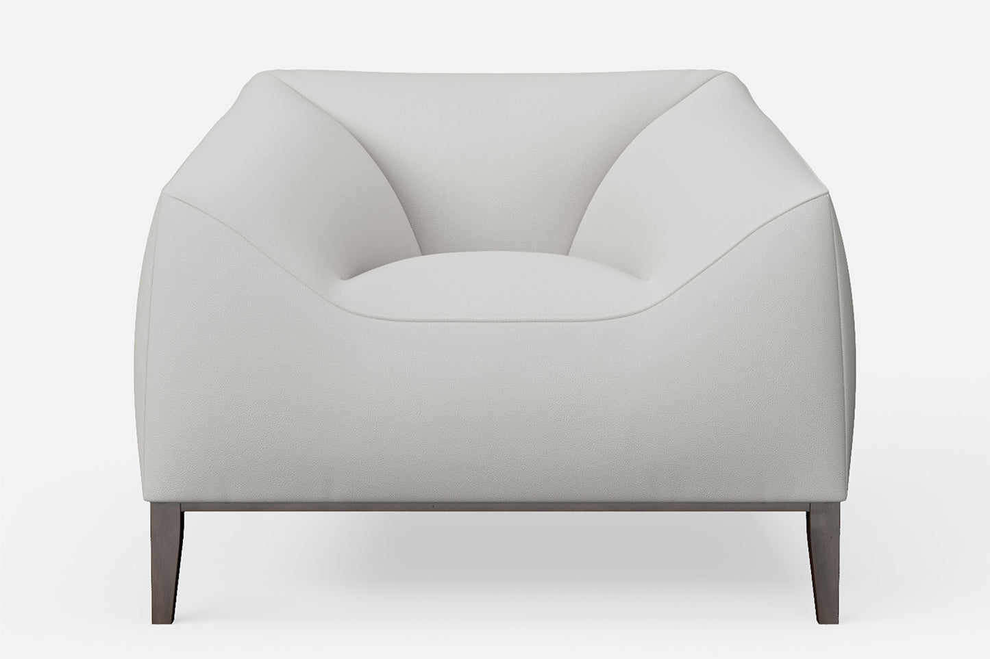 Bergamo Armchair White Leather