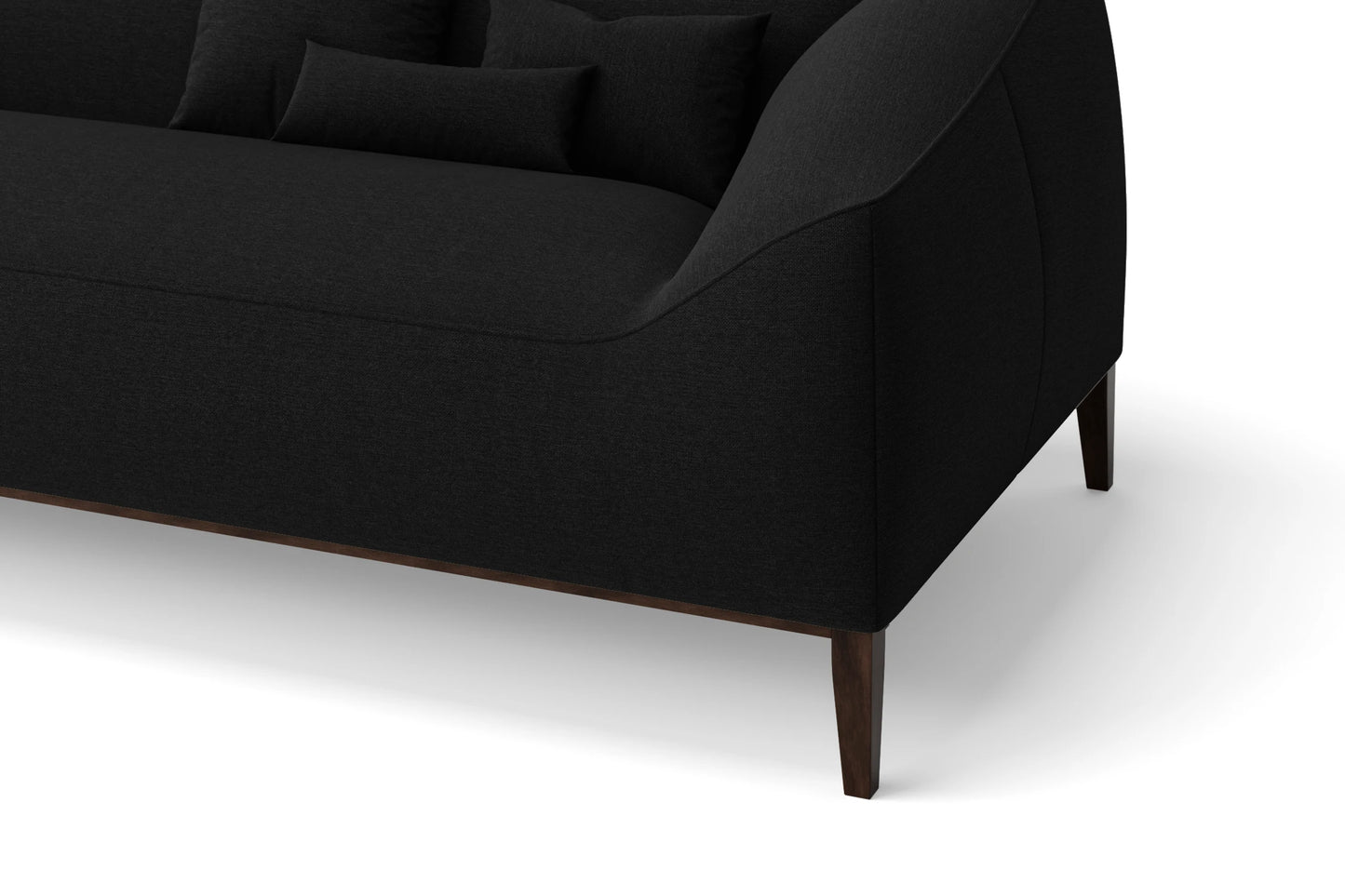 Bergamo Armchair Black Linen Fabric