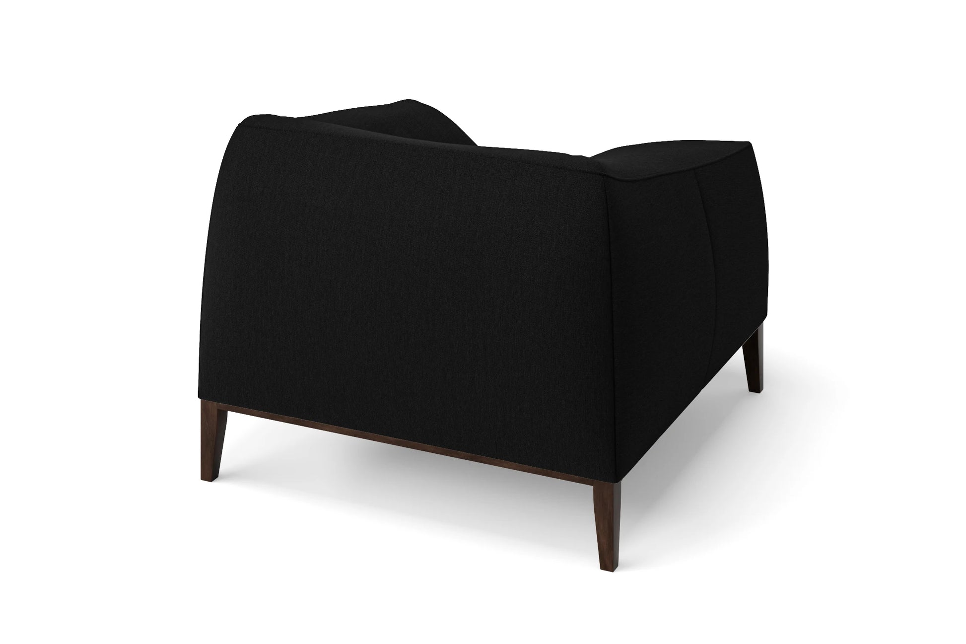 Bergamo Armchair Black Linen Fabric