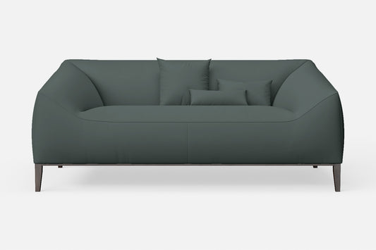 Bergamo 2 Seater Sofa Dusky Turquoise Leather