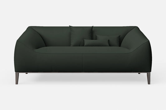 Bergamo 2 Seater Sofa Green Leather