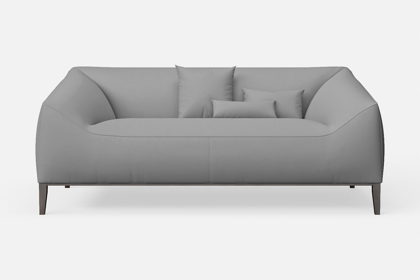 Bergamo 2 Seater Sofa Grey Leather