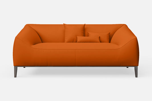 Bergamo 2 Seater Sofa Orange Leather