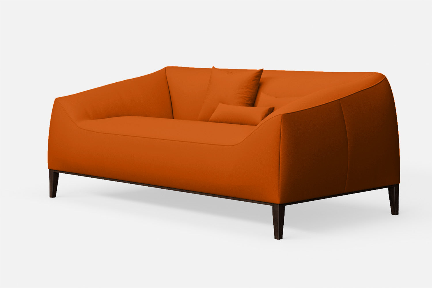 Bergamo 2 Seater Sofa Orange Leather