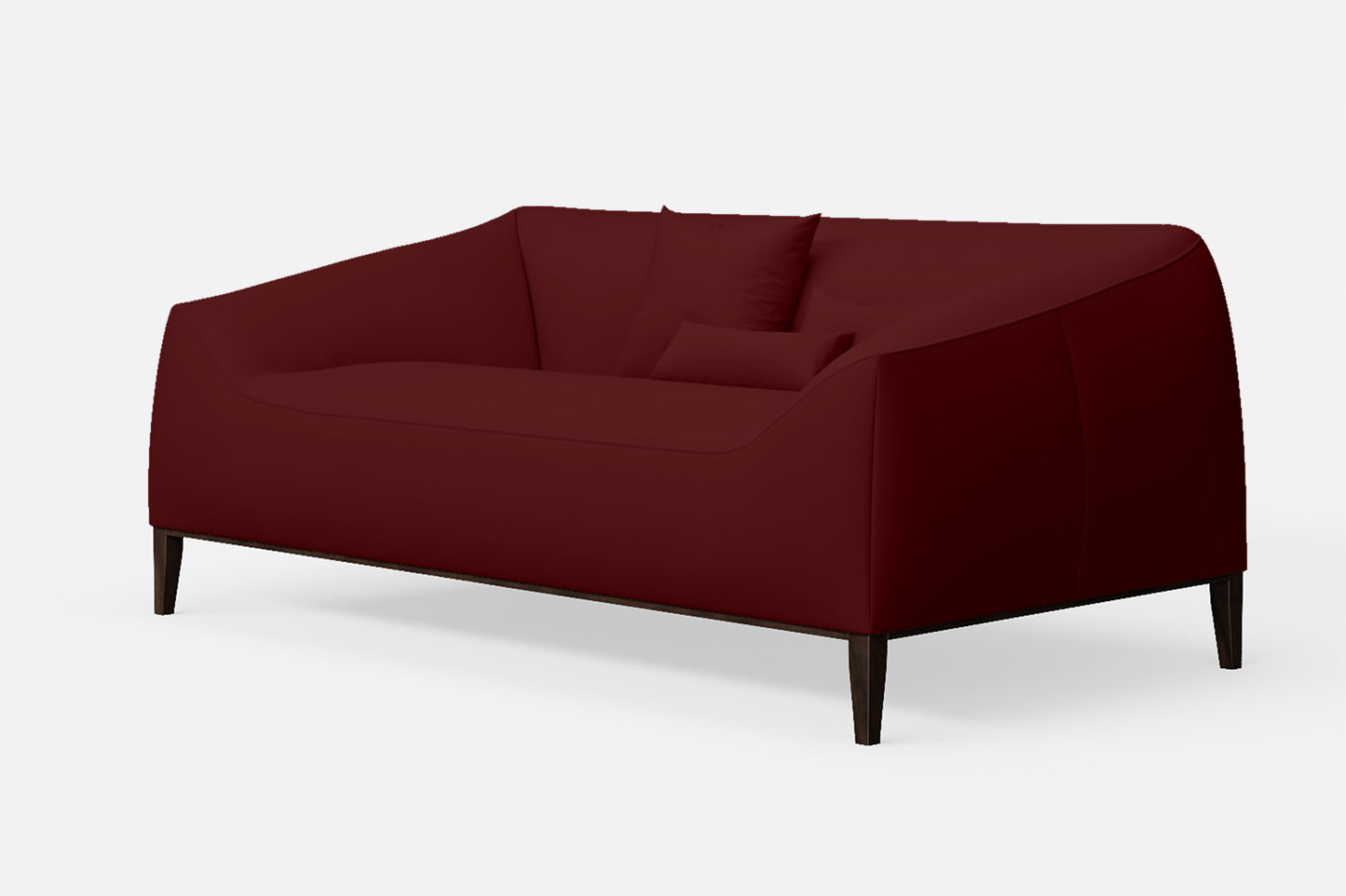 Bergamo 2 Seater Sofa Red Leather