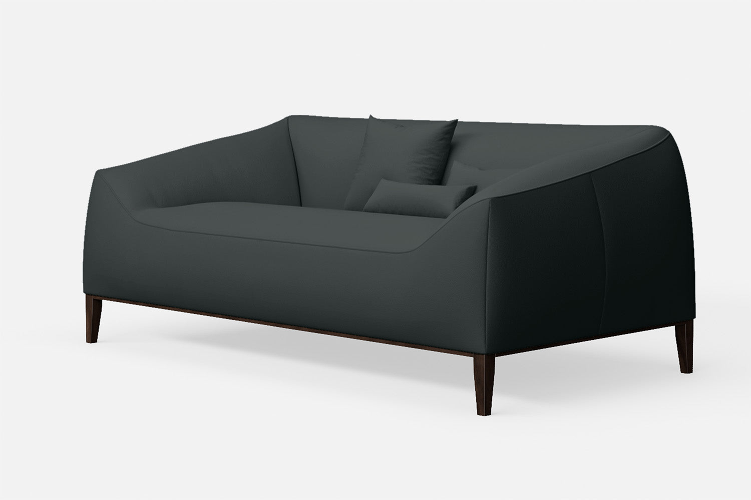 Bergamo 2 Seater Sofa Slate Leather