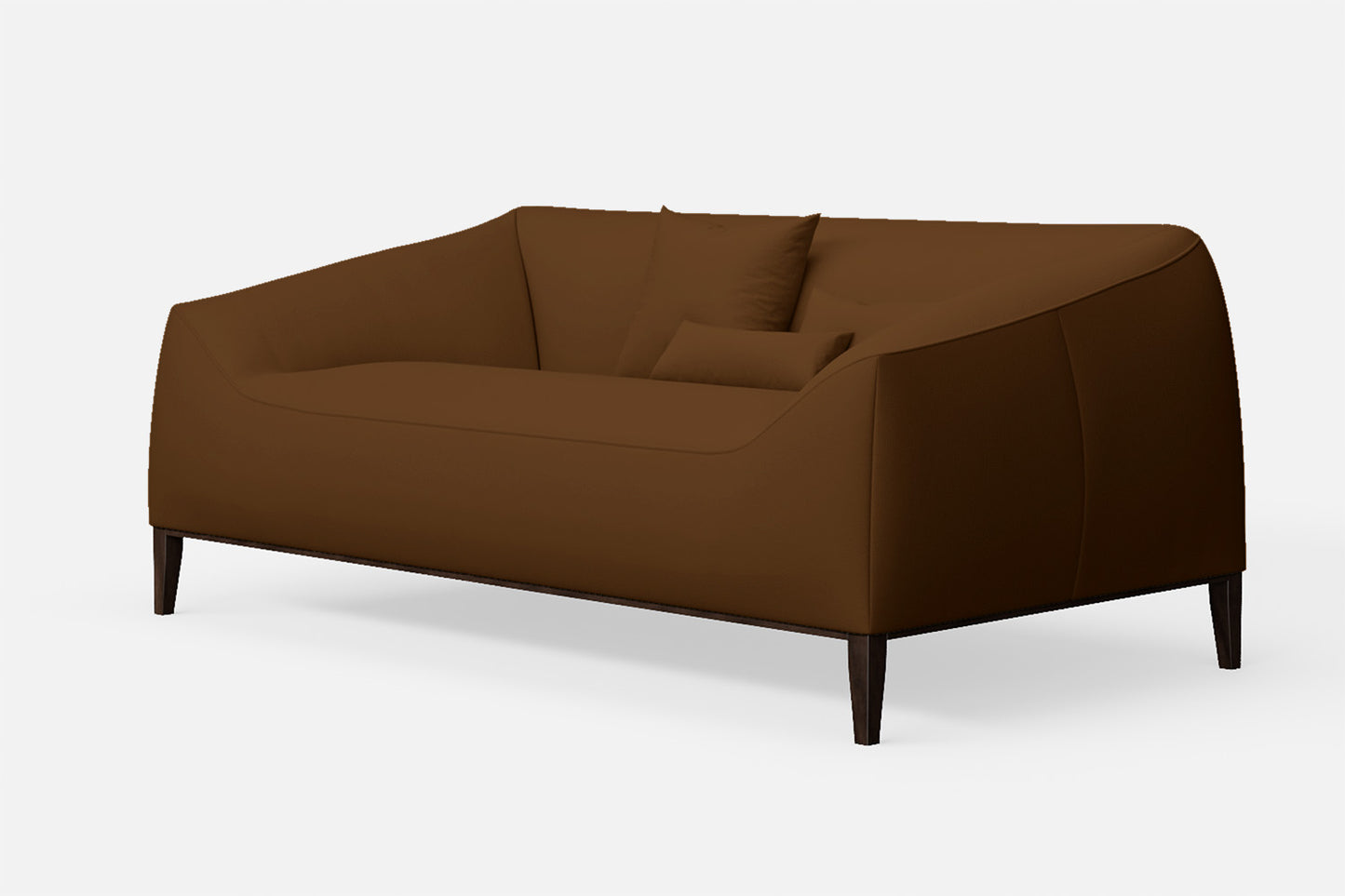 Bergamo 2 Seater Sofa Walnut Brown Leather