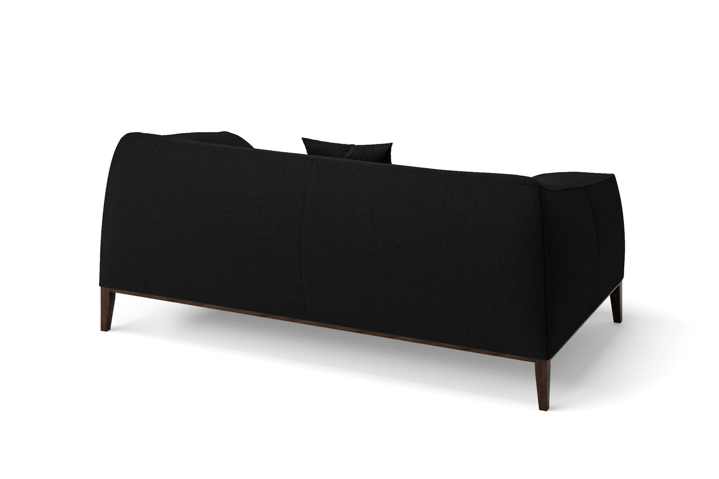 Bergamo 2 Seater Sofa Black Linen Fabric