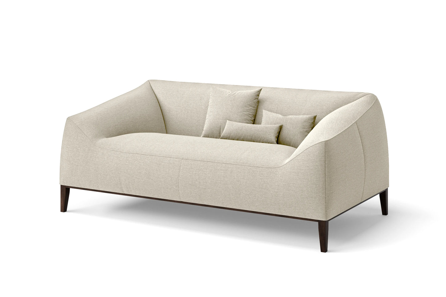 Bergamo 2 Seater Sofa Cream Linen Fabric