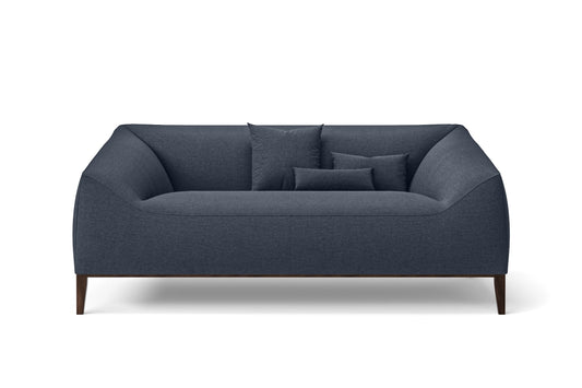 Bergamo 2 Seater Sofa Dark Blue Linen Fabric