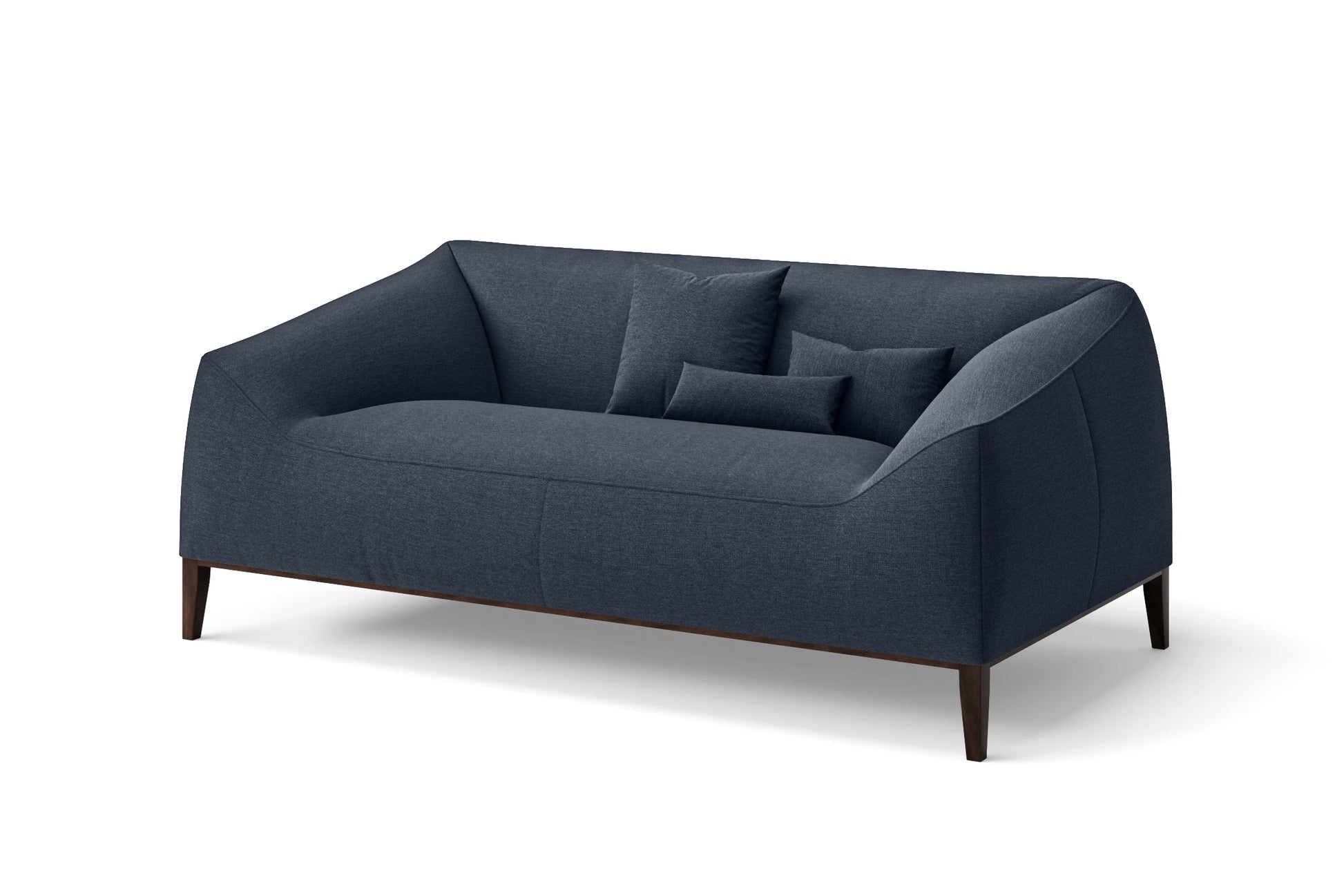 Bergamo 2 Seater Sofa Dark Blue Linen Fabric