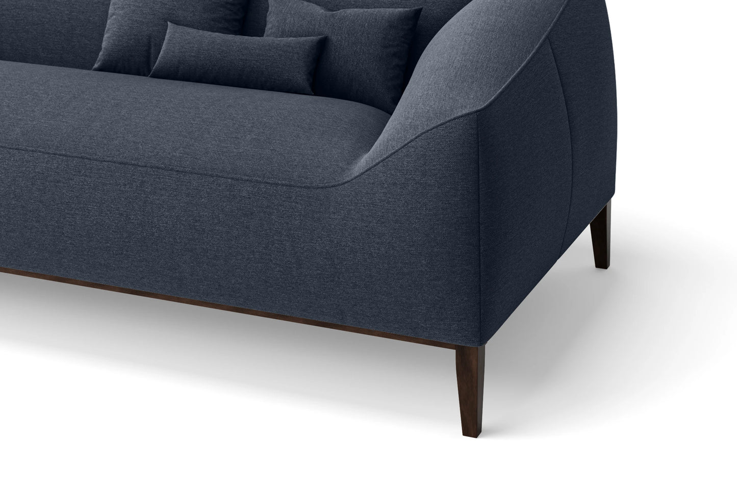 Bergamo 2 Seater Sofa Dark Blue Linen Fabric