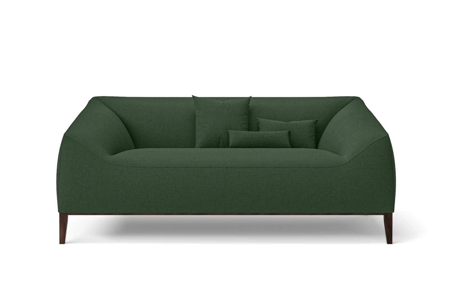 Bergamo 2 Seater Sofa Forest Green Linen Fabric