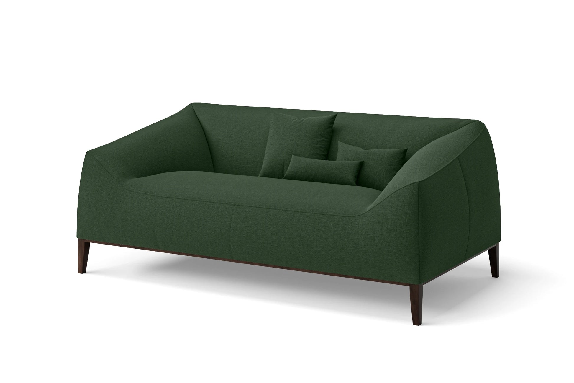 Bergamo 2 Seater Sofa Forest Green Linen Fabric